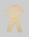 Pipiniko Top - Bottom GirLong Sleeve Full Cloud Print Pajamas Set