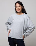 Details Sweatshirt With Gold Tape & Details At Sleeves Cuff