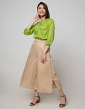 Details Long Pants Wide Slit Opening At Side Bottom