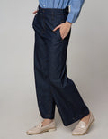 Details of Denim Long Pants Palazzo