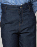 Details of Denim Long Pants Palazzo