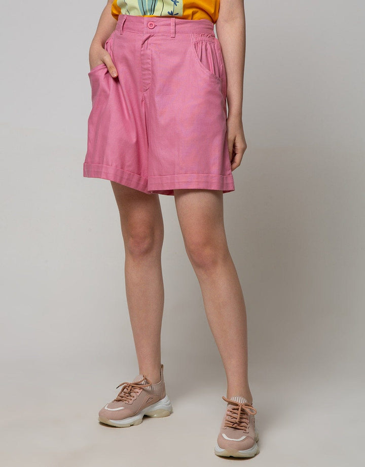 Details Short Pants With Zip Opening