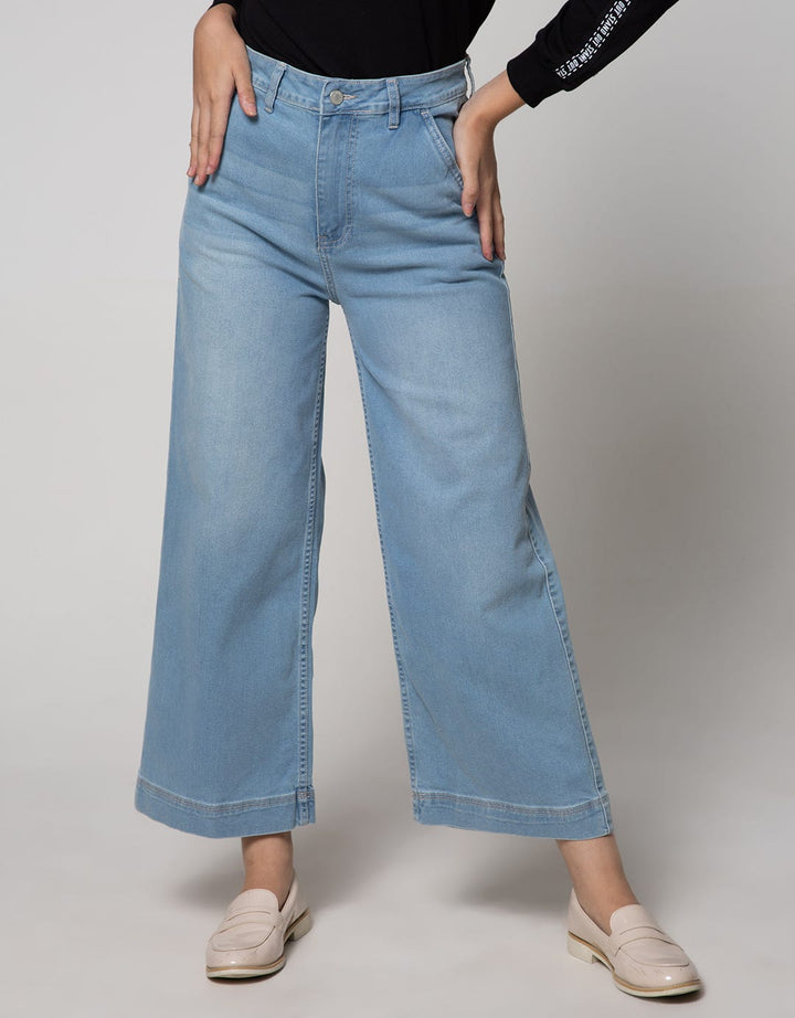Nevada Denim Long Pants Fashion High Waist Culottes