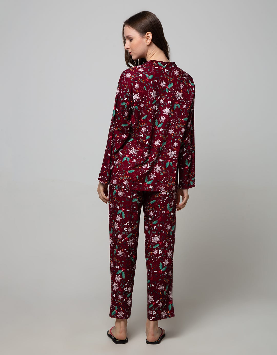 St. Yves Long Sleeve Pyjama Pants Christmas Cherry