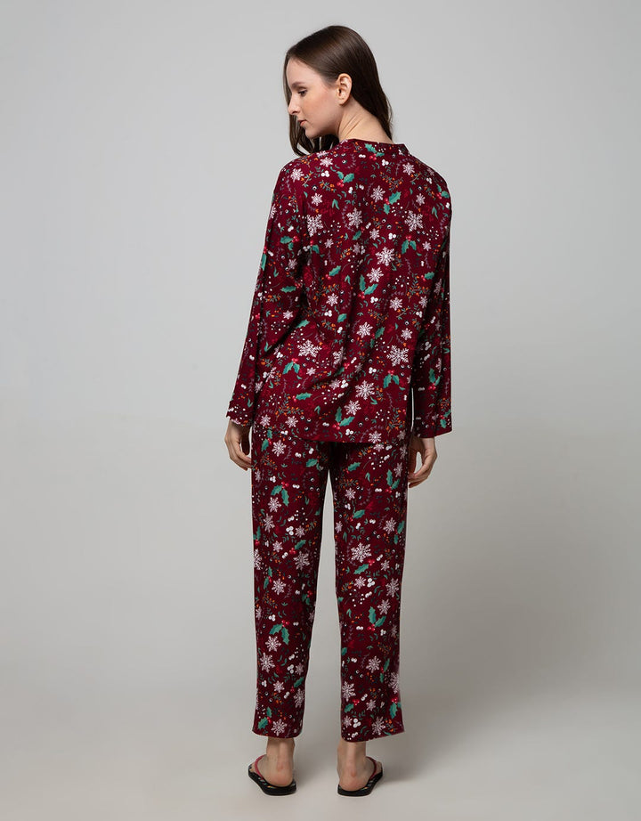 St. Yves Long Sleeve Pyjama Pants Christmas Cherry