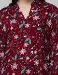 St. Yves Long Sleeve Pyjama Pants Christmas Cherry