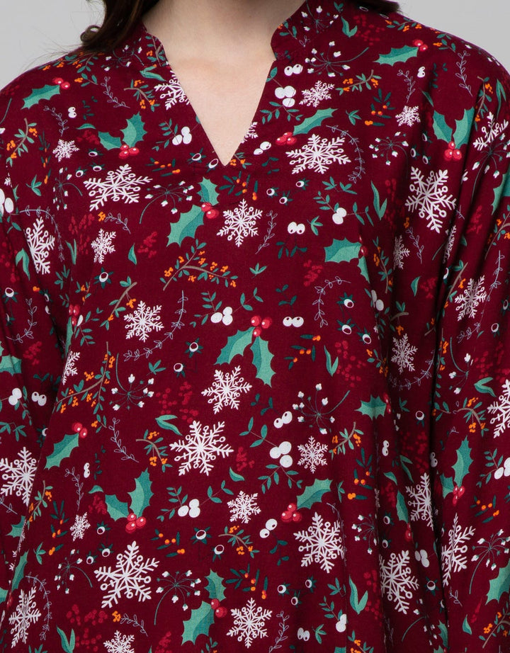 St. Yves Long Sleeve Pyjama Pants Christmas Cherry