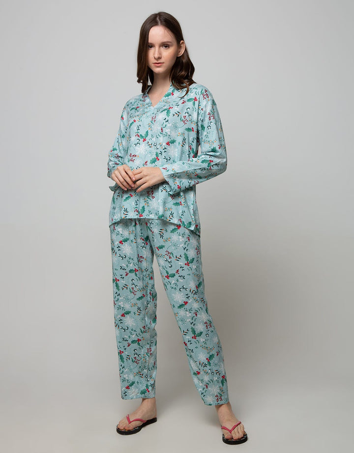 St. Yves Long Sleeve Pyjama Pants Christmas Cherry