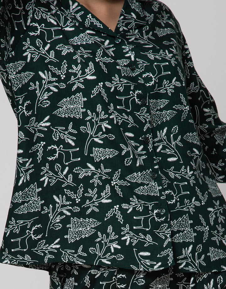 St. Yves Long Sleeve Pyjama Pants Christmas Tree