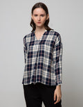 Connexion Long Sleeve Shirt Check Shanghai Collar