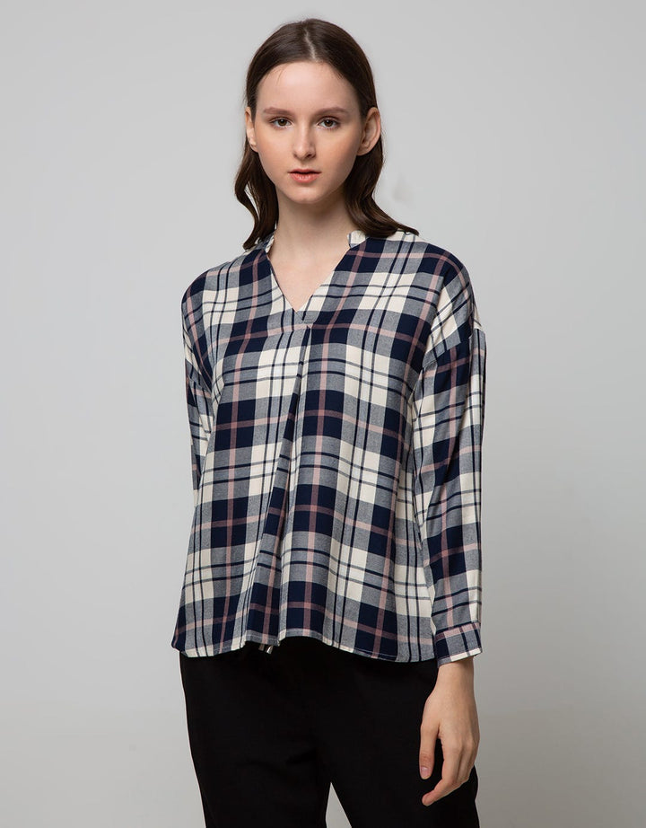Connexion Long Sleeve Shirt Check Shanghai Collar