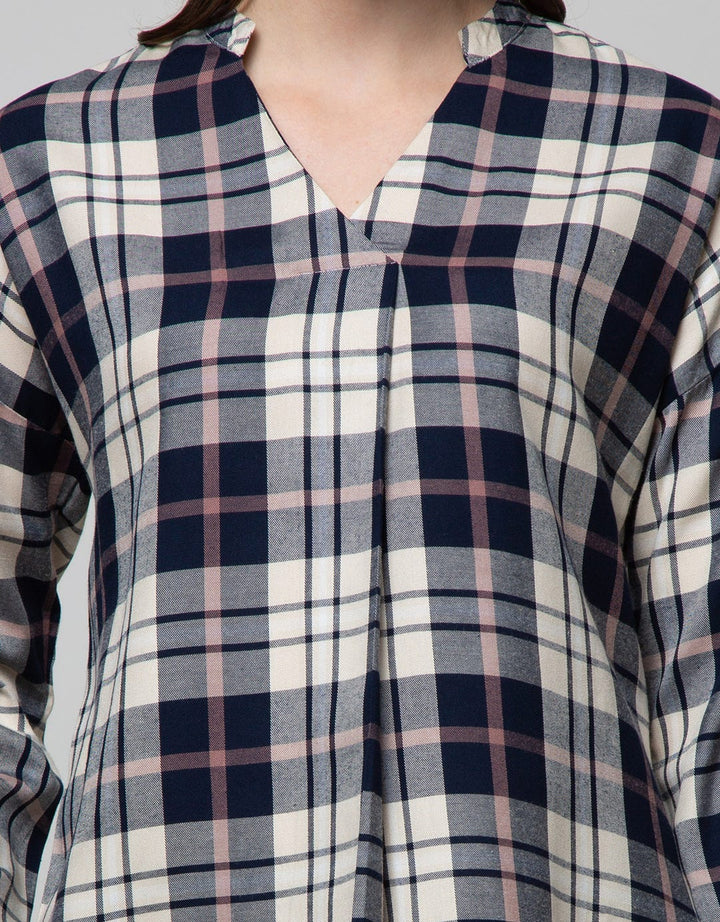 Connexion Long Sleeve Shirt Check Shanghai Collar