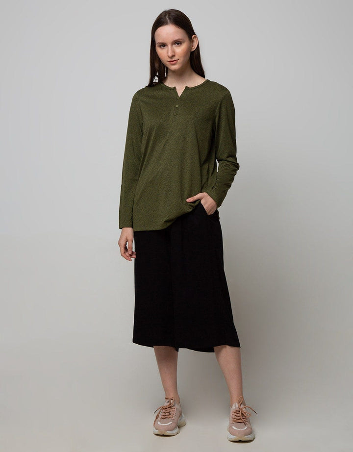 Connexion Long Pants Cullote  Rayon Twill Crop Full Elastic