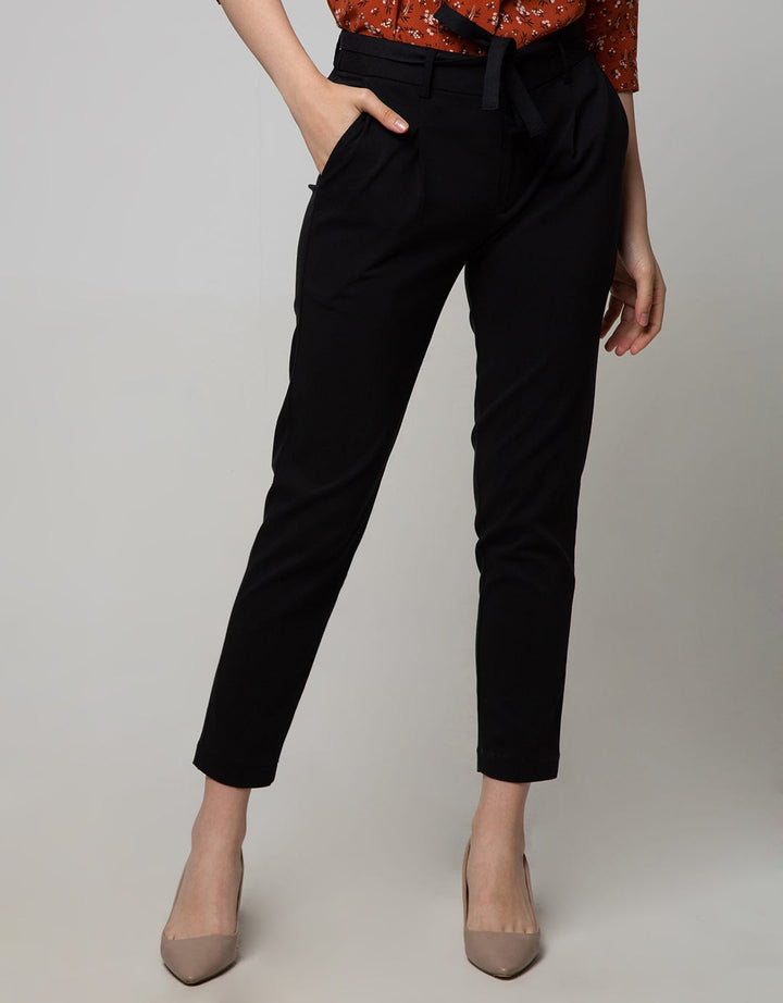 Connexion Long Pants With Belt Tie Cott Stretch