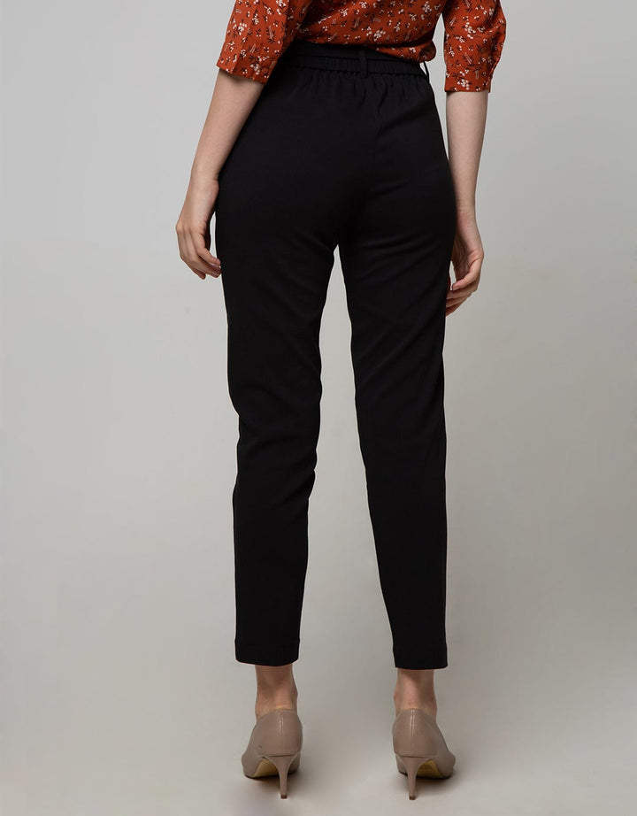Connexion Long Pants With Belt Tie Cott Stretch