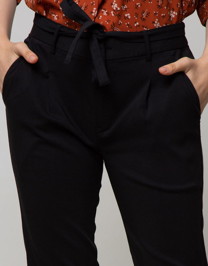 Connexion Long Pants With Belt Tie Cott Stretch