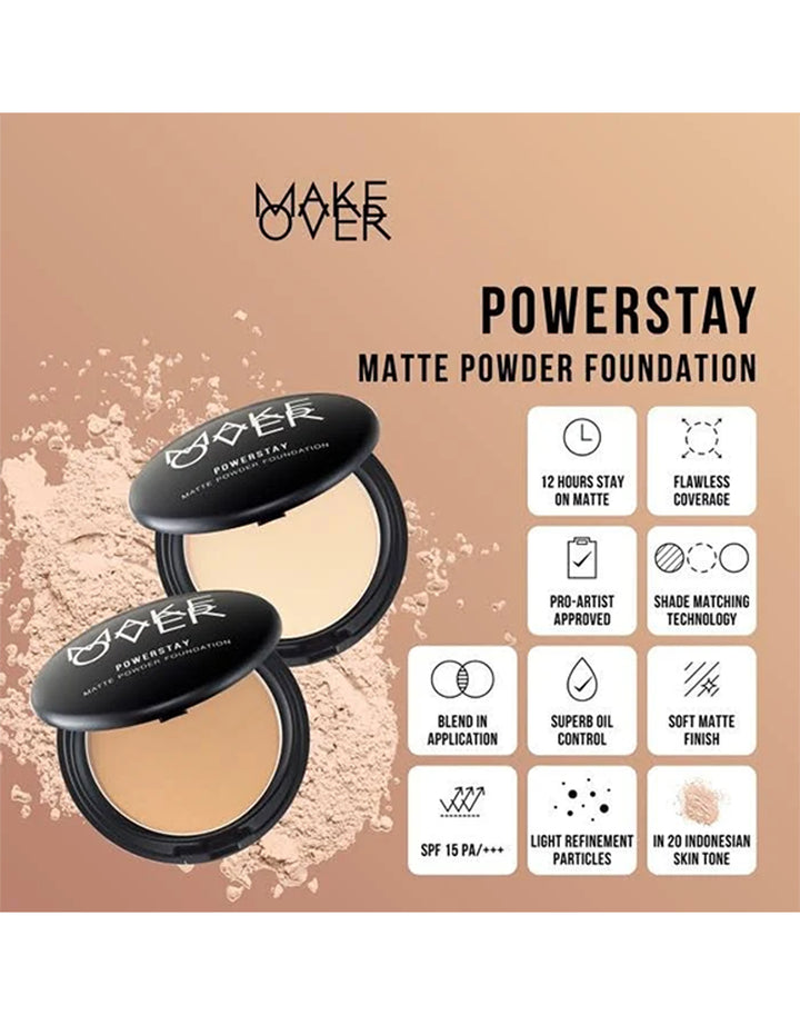MAKE OVER Powerstay Matte Powder Foundation C51 Cool Tan 12 g