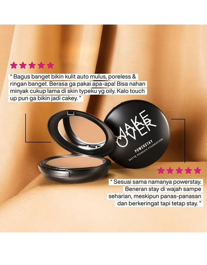 MAKE OVER Powerstay Matte Powder Foundation W21 Coral Ivory 12 g