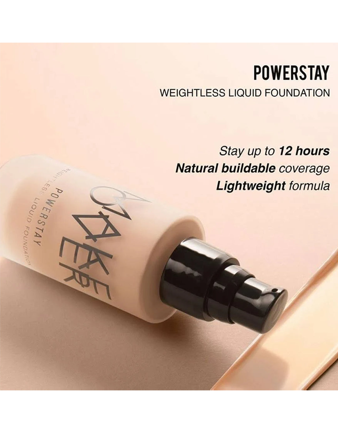 MAKE OVER Powerstay Weightless Liquid Foundation W50 Creme Tan 33 ml