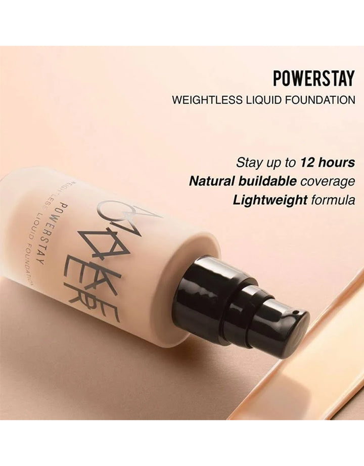 MAKE OVER Powerstay Weightless Liquid Foundation W50 Creme Tan 33 ml