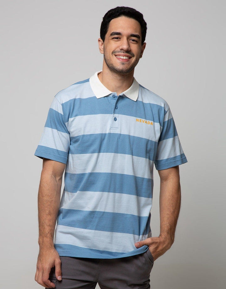Nevada Short Sleeve Polo Shirt Stripe Yd 