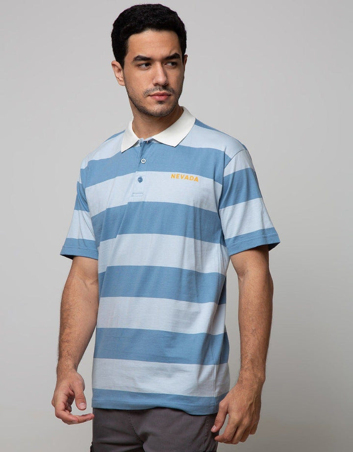 Nevada Short Sleeve Polo Shirt Stripe Yd 