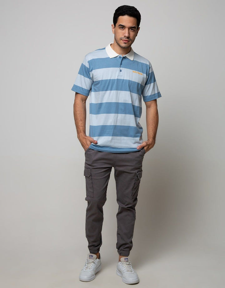 Nevada Short Sleeve Polo Shirt Stripe Yd 