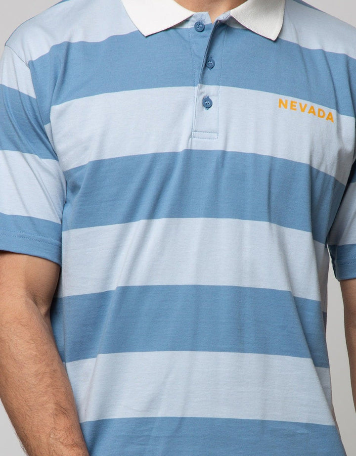 Nevada Short Sleeve Polo Shirt Stripe Yd 