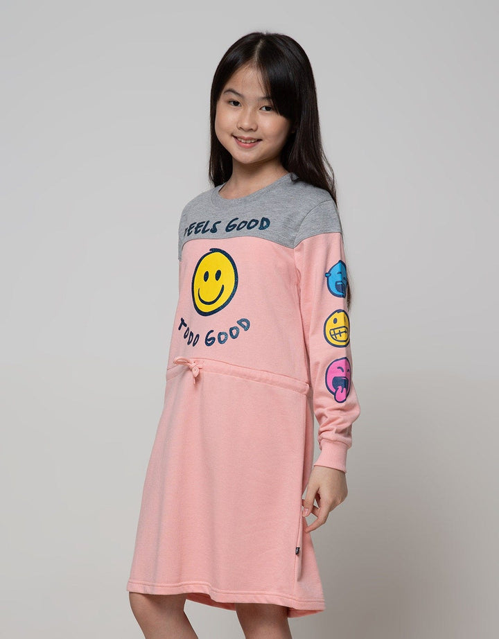 Nevada Long Sleeve Midi Dress Cut N Sewn With Emoji