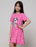Aero Short Sleeve Midi Dress Daily Unicorn Polkadot
