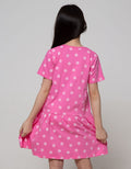 Aero Short Sleeve Midi Dress Daily Unicorn Polkadot