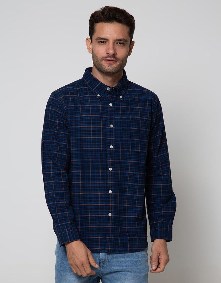 Cole Long Sleeve Shirt Med Check 1 Pocket