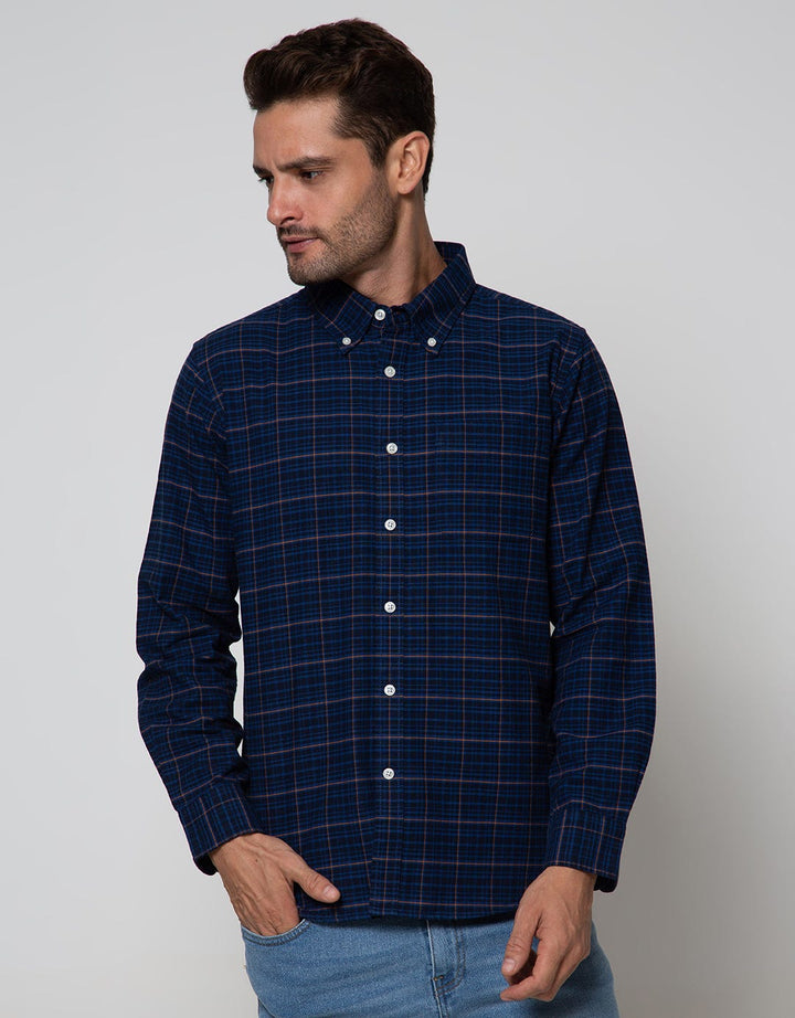 Cole Long Sleeve Shirt Med Check 1 Pocket