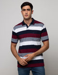 Cole Short Sleeve Polo Shirt Stripe Tone