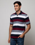 Cole Short Sleeve Polo Shirt Stripe Tone