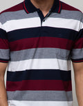 Cole Short Sleeve Polo Shirt Stripe Tone