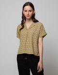 Connexion Shirt Resort Collar Print Abstract Tulang
