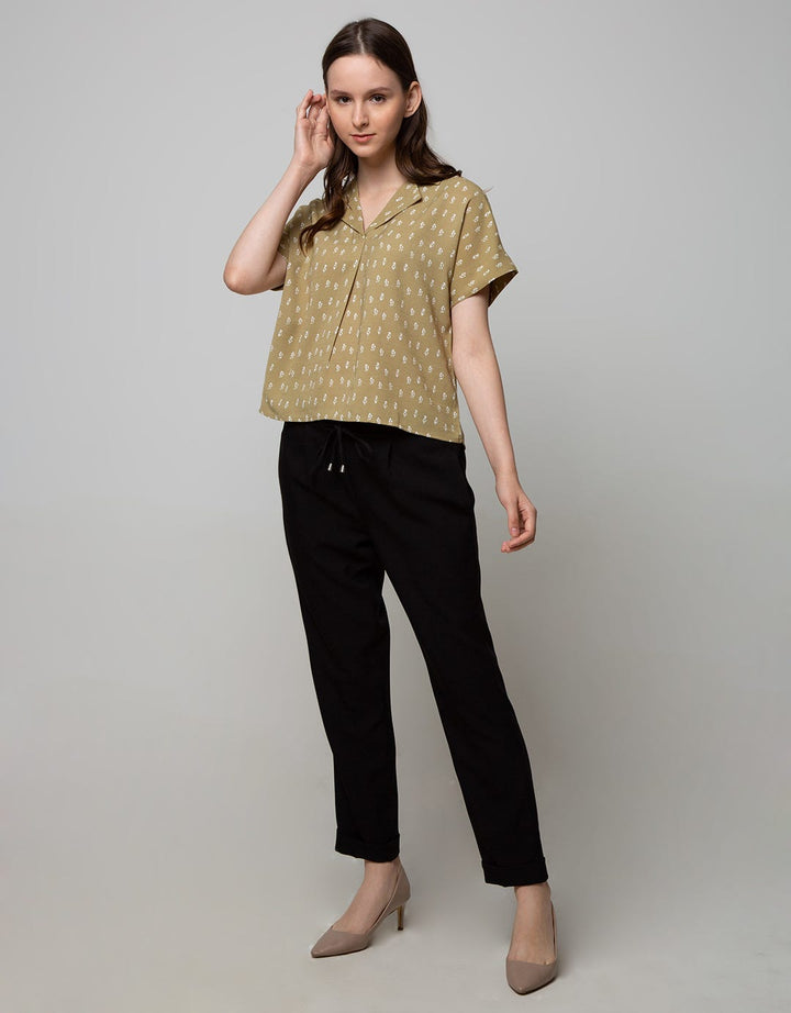 Connexion Shirt Resort Collar Print Abstract Tulang