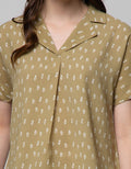 Connexion Shirt Resort Collar Print Abstract Tulang