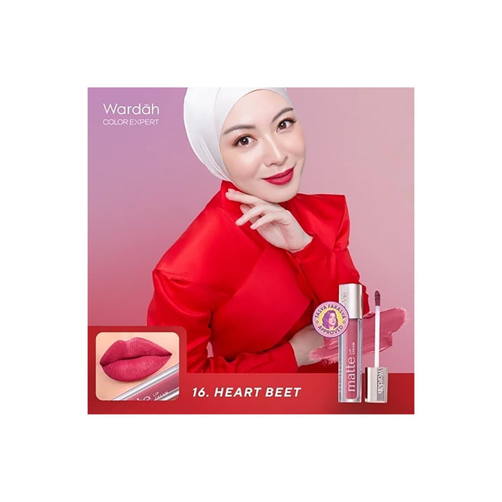 Wardah Matte Lip Cream 16 Heartbeet 4 gr (Revamp)