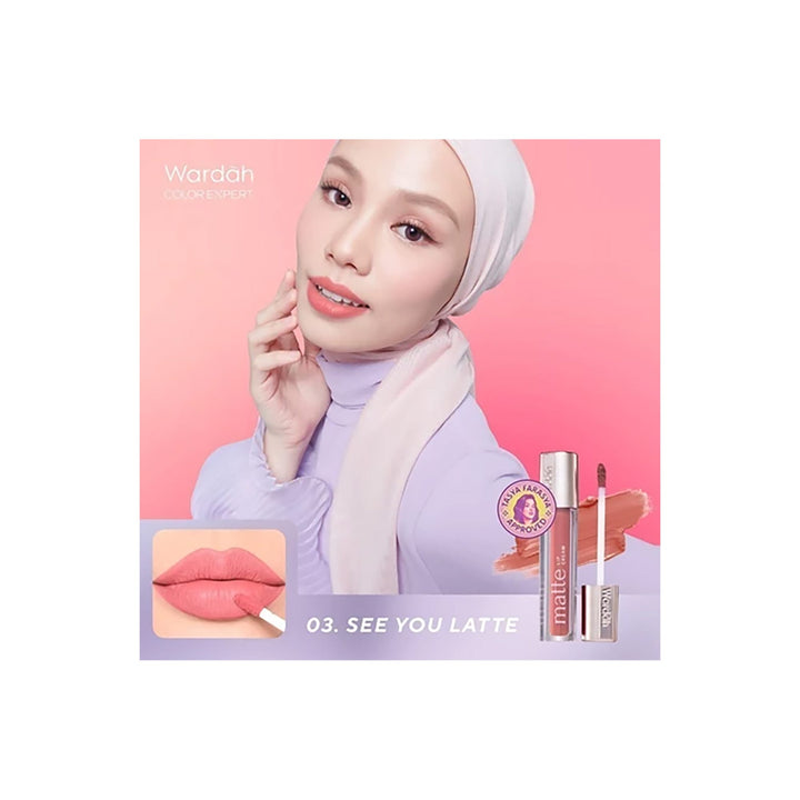 Wardah Matte Lip Cream 03 See You Latte 4 gr (Revamp)