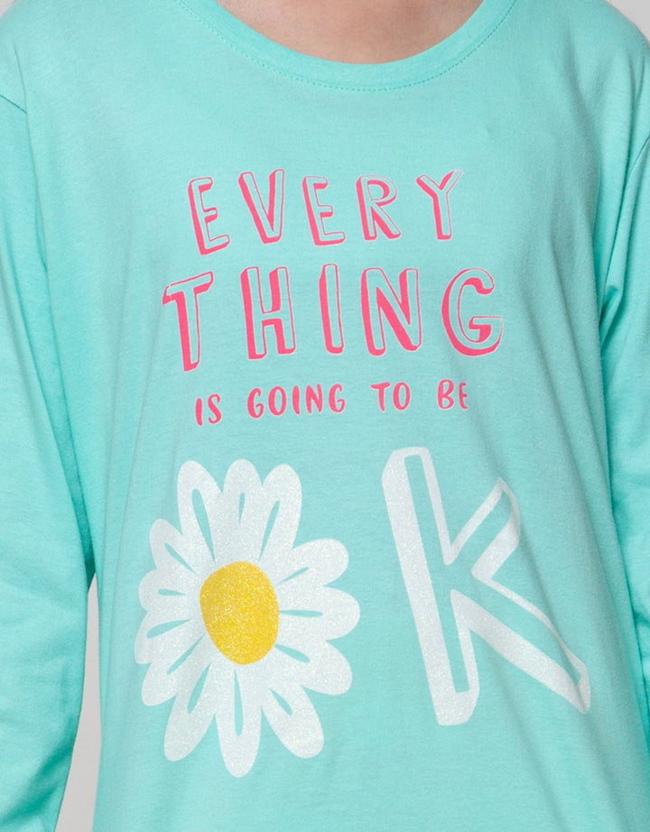 Nevada Long Sleeve T-Shirt With Daisy Print Everything Ok