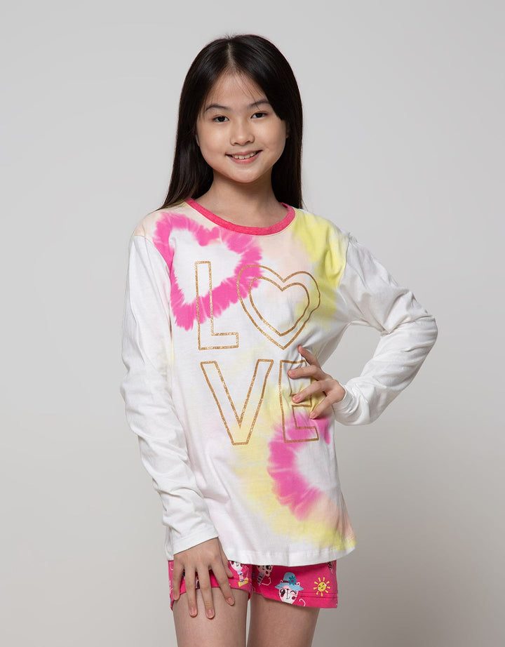 Nevada Long Sleeve T-Shirt With Love Glitter Rainbow Print