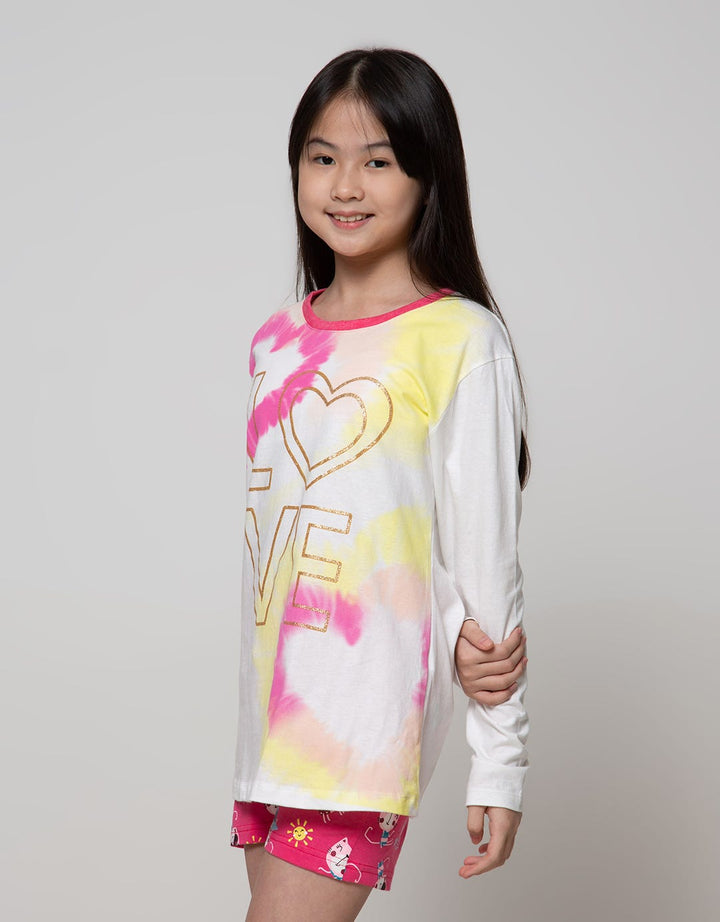 Nevada Long Sleeve T-Shirt With Love Glitter Rainbow Print