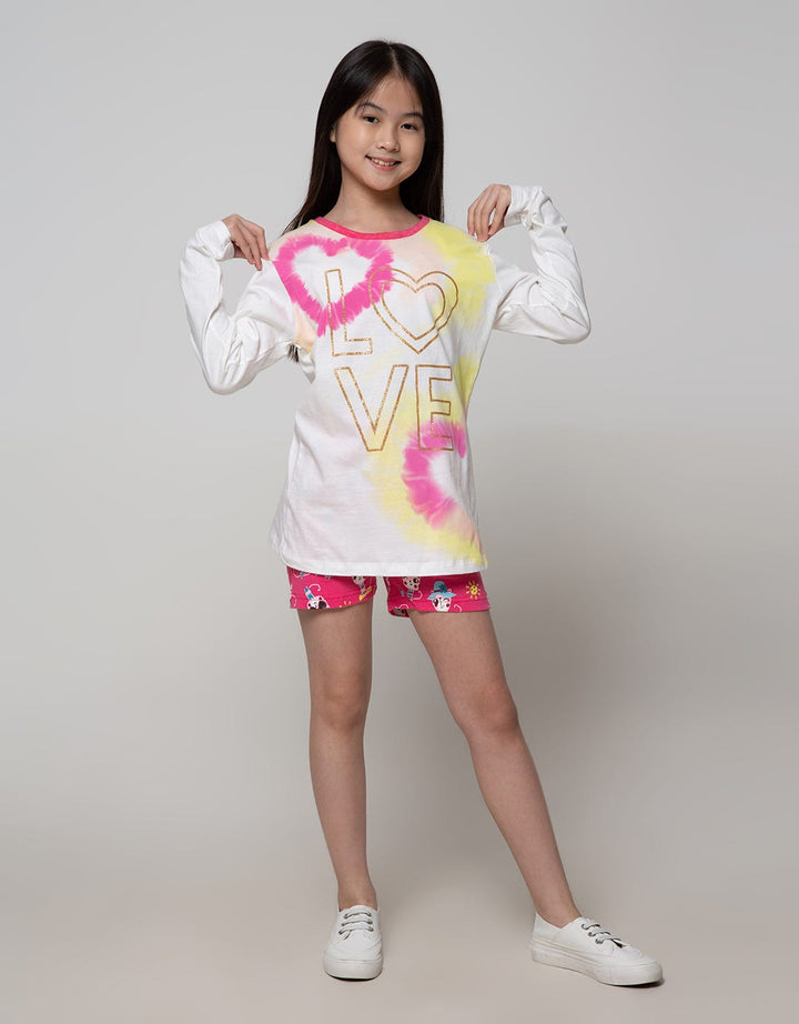 Nevada Long Sleeve T-Shirt With Love Glitter Rainbow Print