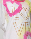 Nevada Long Sleeve T-Shirt With Love Glitter Rainbow Print