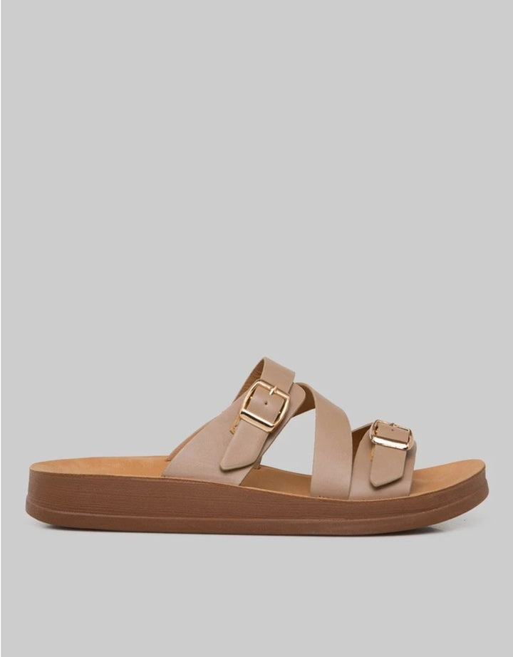 ST. YVES BUCKLE SANDAL SLIPPER  FQ28 WANITA
