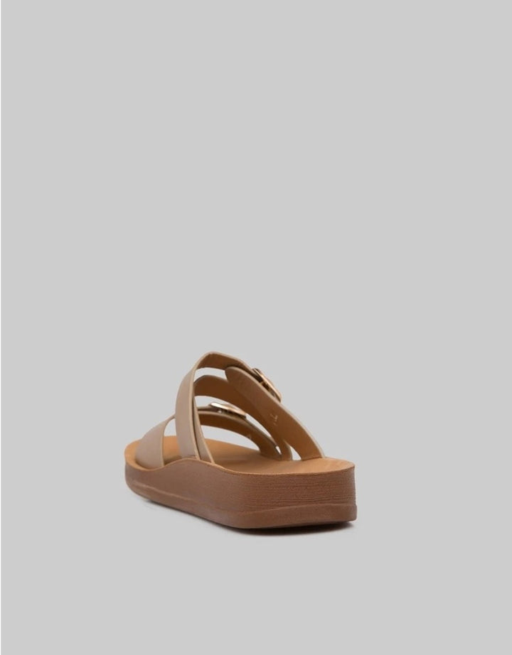 St. Yves Buckle Sandal Slipper  Fq28 Wanita