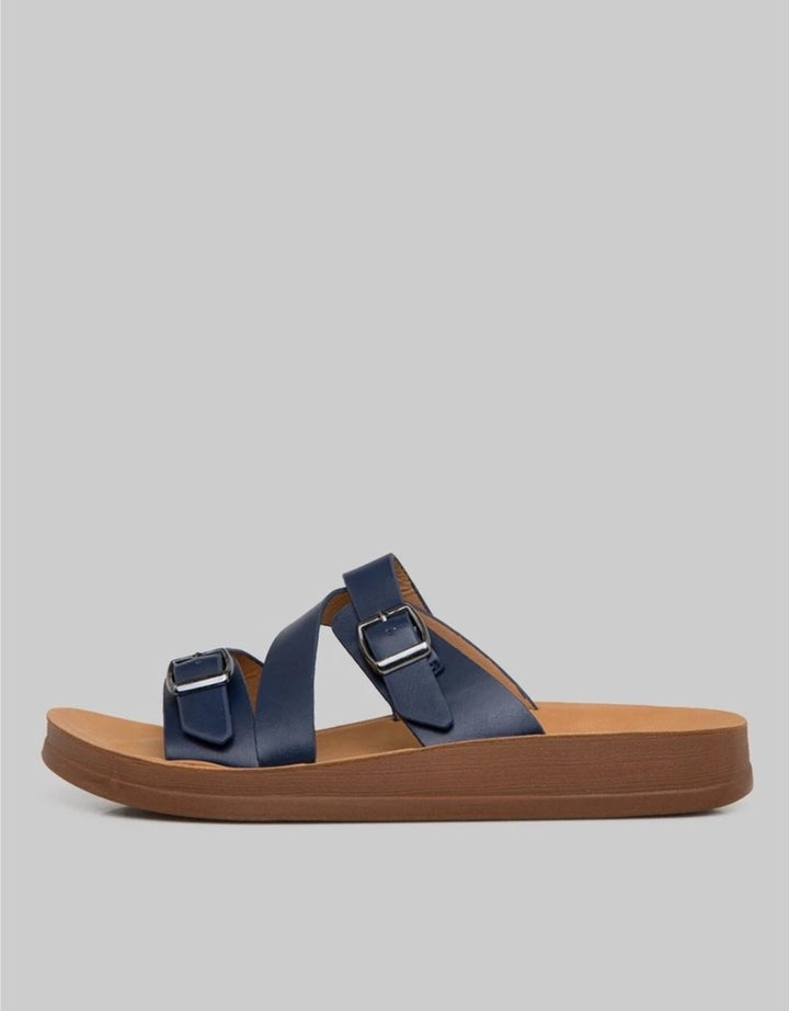 St. Yves Buckle Sandal Slipper  Fq28 Wanita