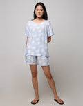 Nevada Short Sleeve Pajama Shorts Snowy Beer